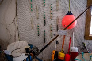 Tuna chair and fishing rod